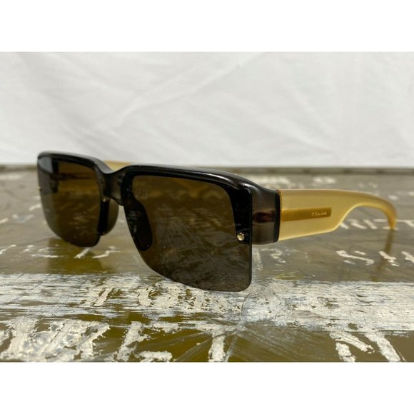 Y2K PRADA Gradient Unisex Sunglasses Black Tan Made in Italy SPR09B 60 5AZ-3N1 - Picture 3 of 13